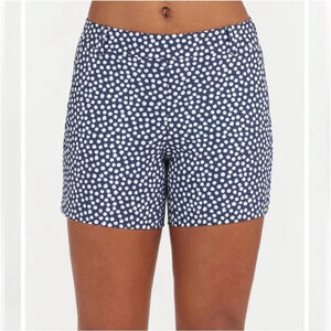 Spanx Navy Painted Polka Dot Sunshine 6" Shorts size extra large
